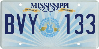 MS license plate BVY133