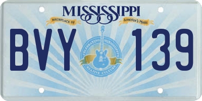 MS license plate BVY139