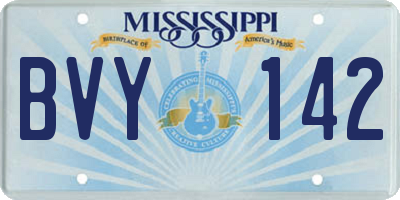 MS license plate BVY142