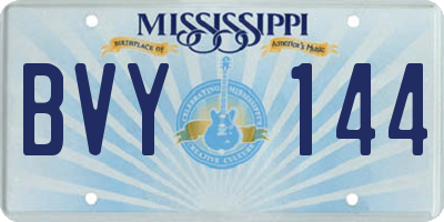 MS license plate BVY144
