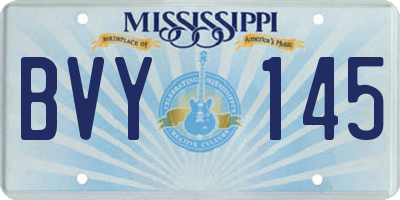 MS license plate BVY145