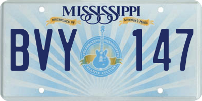 MS license plate BVY147