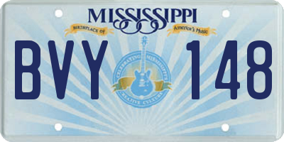 MS license plate BVY148