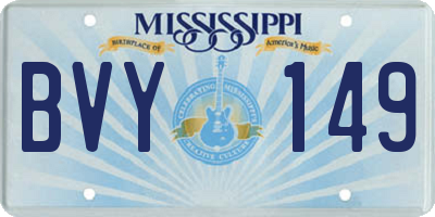MS license plate BVY149
