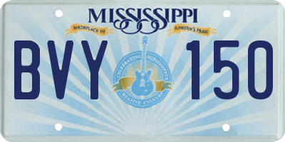 MS license plate BVY150