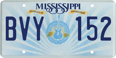 MS license plate BVY152