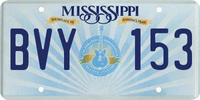 MS license plate BVY153