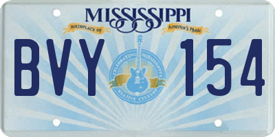 MS license plate BVY154