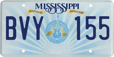 MS license plate BVY155