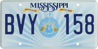 MS license plate BVY158