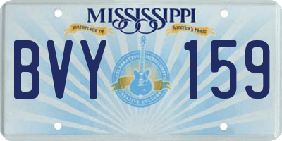 MS license plate BVY159
