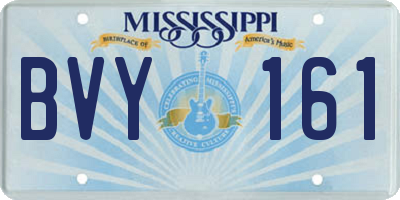 MS license plate BVY161