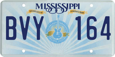 MS license plate BVY164