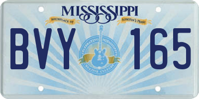 MS license plate BVY165