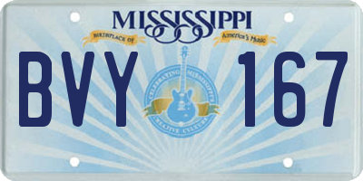 MS license plate BVY167