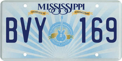 MS license plate BVY169