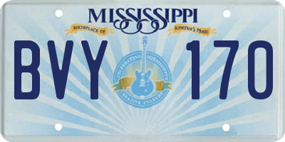 MS license plate BVY170