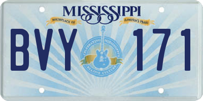 MS license plate BVY171