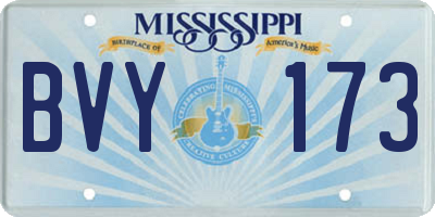 MS license plate BVY173