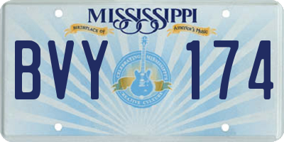 MS license plate BVY174