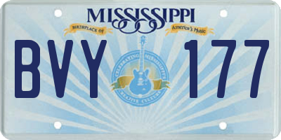 MS license plate BVY177