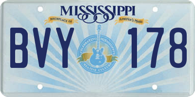 MS license plate BVY178