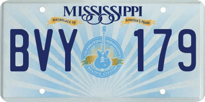 MS license plate BVY179