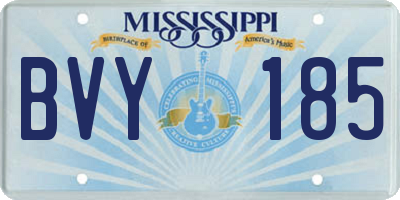 MS license plate BVY185
