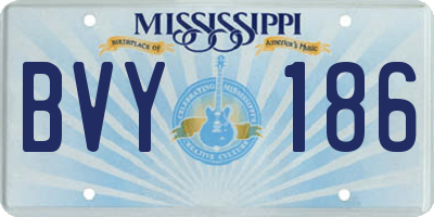 MS license plate BVY186