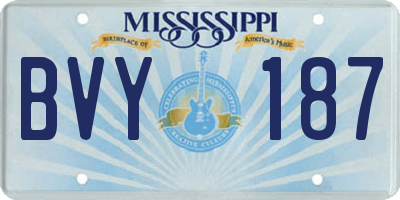 MS license plate BVY187