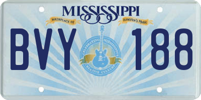 MS license plate BVY188