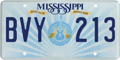MS license plate BVY213