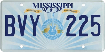 MS license plate BVY225