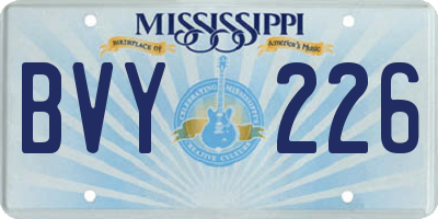 MS license plate BVY226