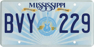 MS license plate BVY229