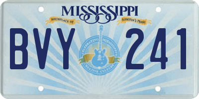 MS license plate BVY241