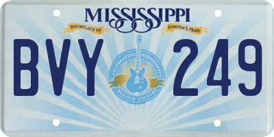 MS license plate BVY249