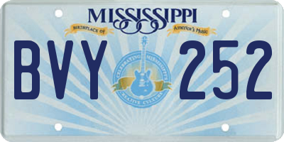 MS license plate BVY252