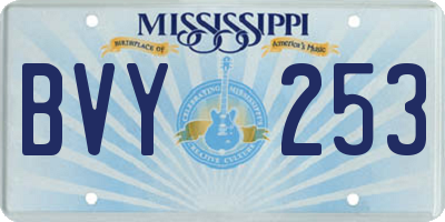 MS license plate BVY253