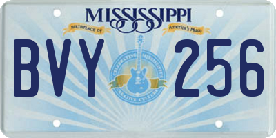 MS license plate BVY256