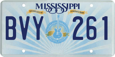 MS license plate BVY261