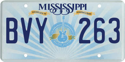 MS license plate BVY263