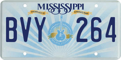 MS license plate BVY264