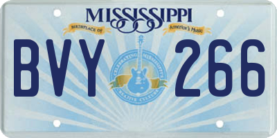MS license plate BVY266