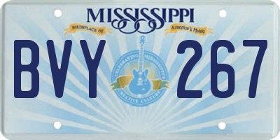 MS license plate BVY267