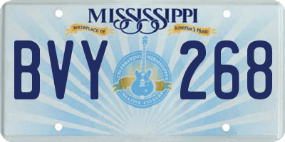 MS license plate BVY268