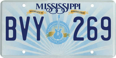 MS license plate BVY269