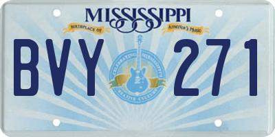MS license plate BVY271