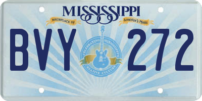 MS license plate BVY272
