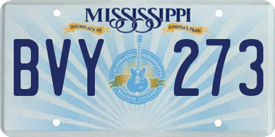 MS license plate BVY273